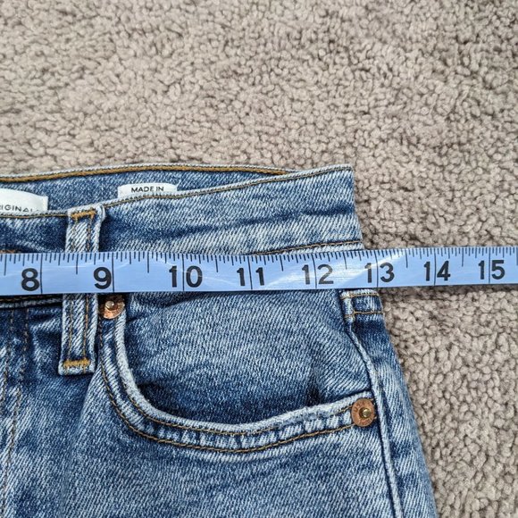 Re/Done Blue Straight Leg Jeans - Picture 10 of 14